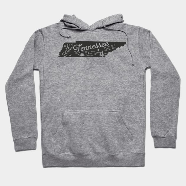 State of Tennessee Graphic Tee Hoodie by MN Favorites